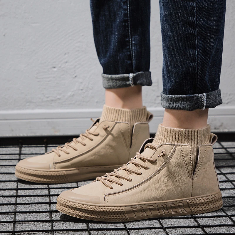 Men's High Top Casual Man Shoes Fashion Boots Men Mens Black Causal Sport Leather For Men's Sneakers Shoe Hightop Wear
Men's High Top Casual Man Shoes Fashion Boots Men Mens Black Causal Sport Leather For Men's Sneakers Shoe Hightop Wear