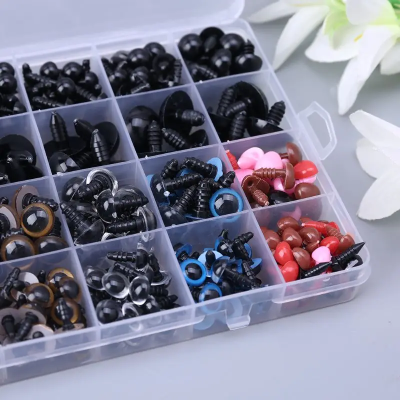 New 415pcs/box Plastic Safety Eyes Nose with Washers for Bear Doll Animal Puppet Toy
New 415pcs/box Plastic Safety Eyes Nose with Washers for Bear Doll Animal Puppet Toy