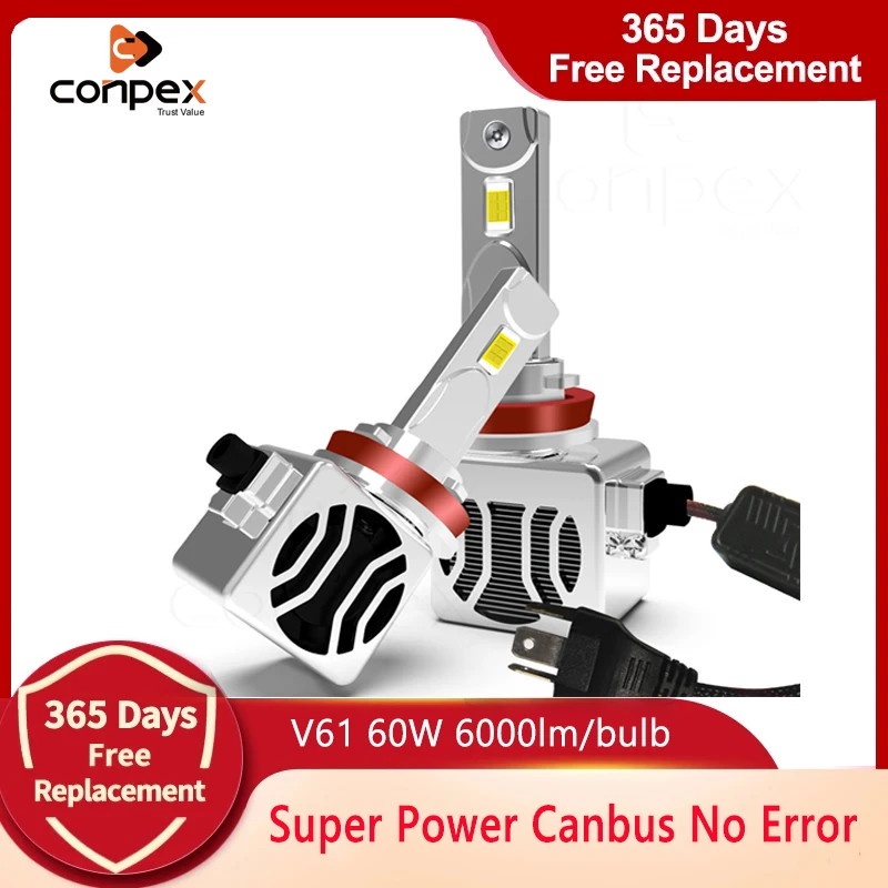 Conpex Car led headlight Bulb H7 H1 H4 H11 6000K White 12000lm 9005 9006 9012 HIR2 HB2 Auto Light 12v led lights for Car
Conpex Car led headlight Bulb H7 H1 H4 H11 6000K White 12000lm 9005 9006 9012 HIR2 HB2 Auto Light 12v led lights for Car