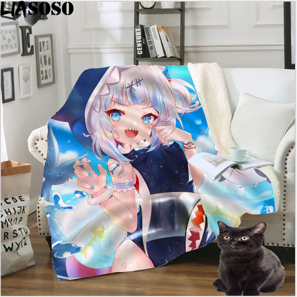 Hololive Gawr Gura Blanket 3D Print Cartoon Blanket Adults Fleece Couch Bed Anime Blanket Soft Sherpa Quilt Youtuber Blanket 
Hololive Gawr Gura Blanket 3D Print Cartoon Blanket Adults Fleece Couch Bed Anime Blanket Soft Sherpa Quilt Youtuber Blanket
