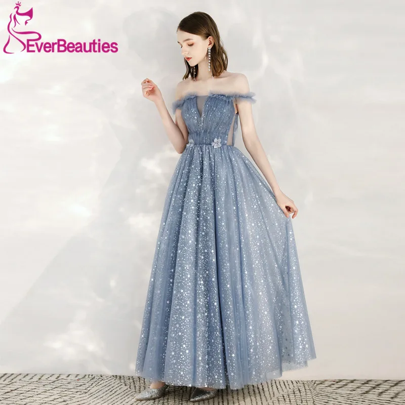 Robe De Soiree Prom Dresses Long 2020 Blue Vestido De Festa Tulle Sequins Evening Gowns Off The Shoulder Party Dresses
Robe De Soiree Prom Dresses Long 2020 Blue Vestido De Festa Tulle Sequins Evening Gowns Off The Shoulder Party Dresses