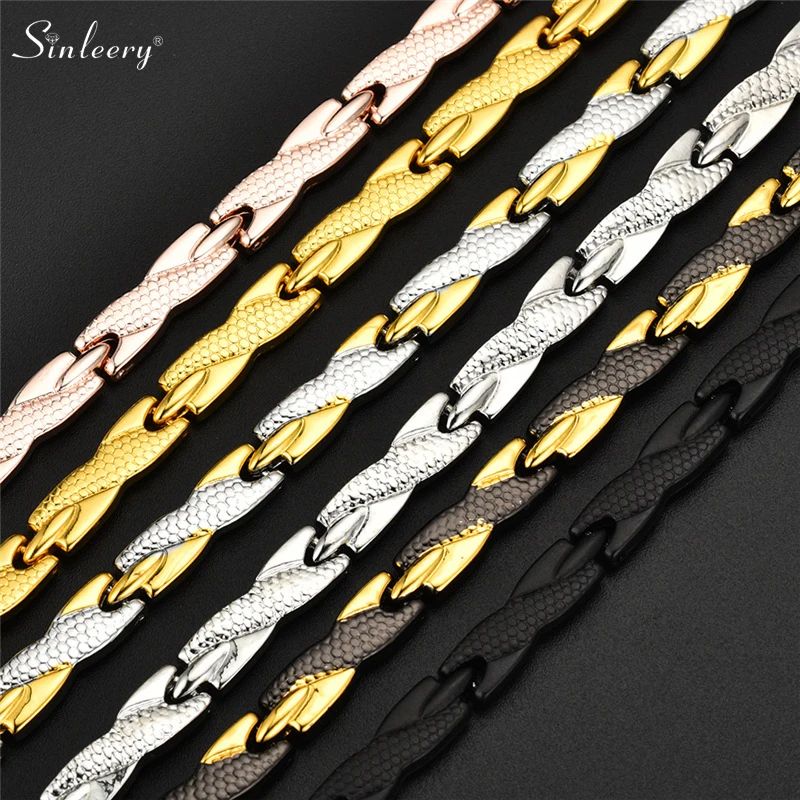 SINLEERY 2021 new men Bracelets on hand magnetite stainless steel serpentine bracelet for men women jewelry SL125 SSK
SINLEERY 2021 new men Bracelets on hand magnetite stainless steel serpentine bracelet for men women jewelry SL125 SSK