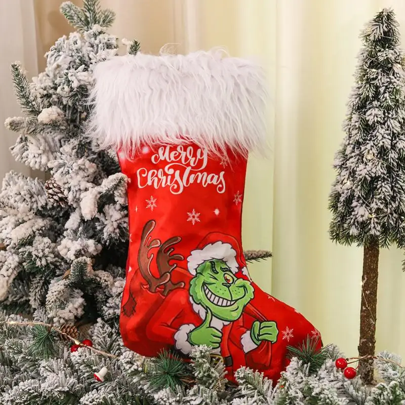 Big Stockings Fur Monster Grinch Fabric Gift Socks Christmas Candy Bag Children Fireplace Tree Christmas Decoration Accessories
Big Stockings Fur Monster Grinch Fabric Gift Socks Christmas Candy Bag Children Fireplace Tree Christmas Decoration Accessories