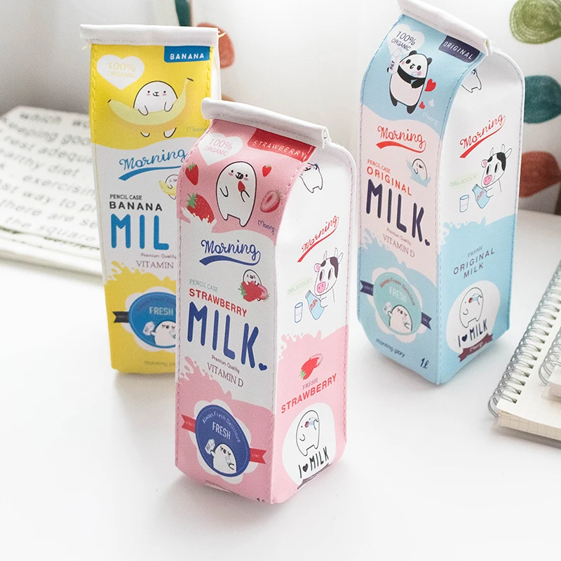 Cartoon Morning Milk PU Leather Pencil Case Fashion Pencil Box Stationery Storage Organizer Bag School Office Supply Escolar
Cartoon Morning Milk PU Leather Pencil Case Fashion Pencil Box Stationery Storage Organizer Bag School Office Supply Escolar