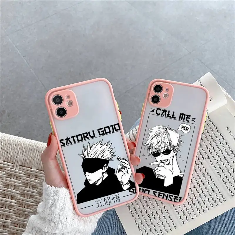 Jujutsu Kaisen Phone Case For iPhone 12 11 Mini Pro XR XS Max 7 8 Plus X Matte transparent Pink Cover 
Jujutsu Kaisen Phone Case For iPhone 12 11 Mini Pro XR XS Max 7 8 Plus X Matte transparent Pink Cover