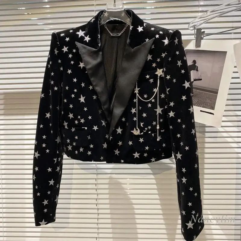 Full Body Shiny Jacket Women 2021 Autumn New Velvet Coat Shoulder Pad Temperament Lady Top Outwears Femme Veste Femme
Full Body Shiny Jacket Women 2021 Autumn New Velvet Coat Shoulder Pad Temperament Lady Top Outwears Femme Veste Femme