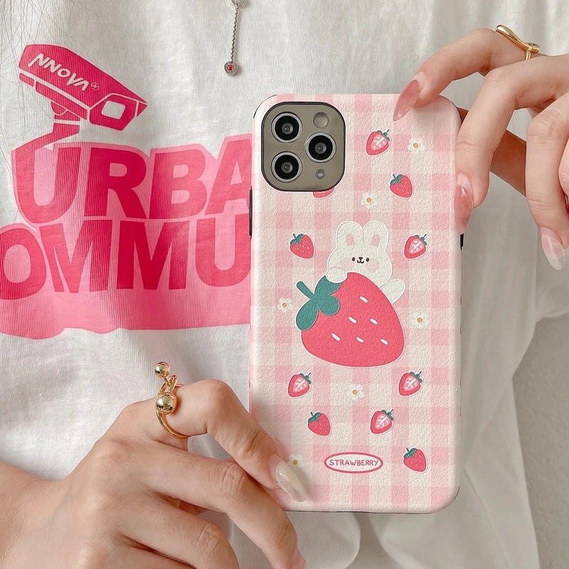 Cute Cartoon Fruit Strawberry Bear Rabbit Phone Case For iPhone 12 11 Pro Max X Xs Max Xr 7 8 Puls Cases Soft Leather Cover
Cute Cartoon Fruit Strawberry Bear Rabbit Phone Case For iPhone 12 11 Pro Max X Xs Max Xr 7 8 Puls Cases Soft Leather Cover
