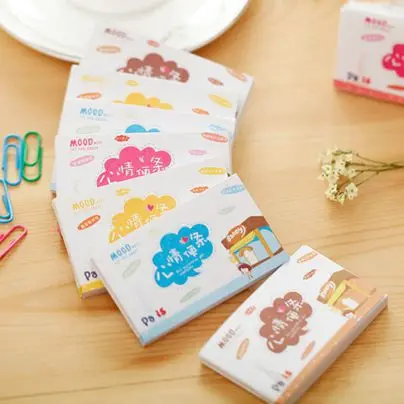 memo pad Cute mood note can tear notes this small fresh day Korean stationery wholesale 50 pages
memo pad Cute mood note can tear notes this small fresh day Korean stationery wholesale 50 pages