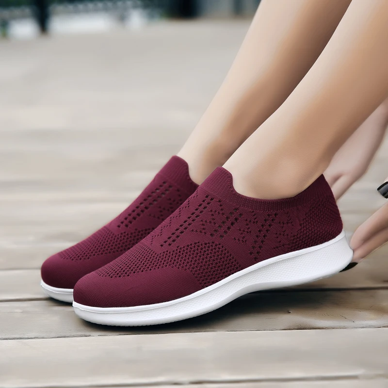 Summer Women Walking Shoes Slip-On Lightweight Breathable Sneakers Lovers Flywire Mesh Sport Shoes
Summer Women Walking Shoes Slip-On Lightweight Breathable Sneakers Lovers Flywire Mesh Sport Shoes