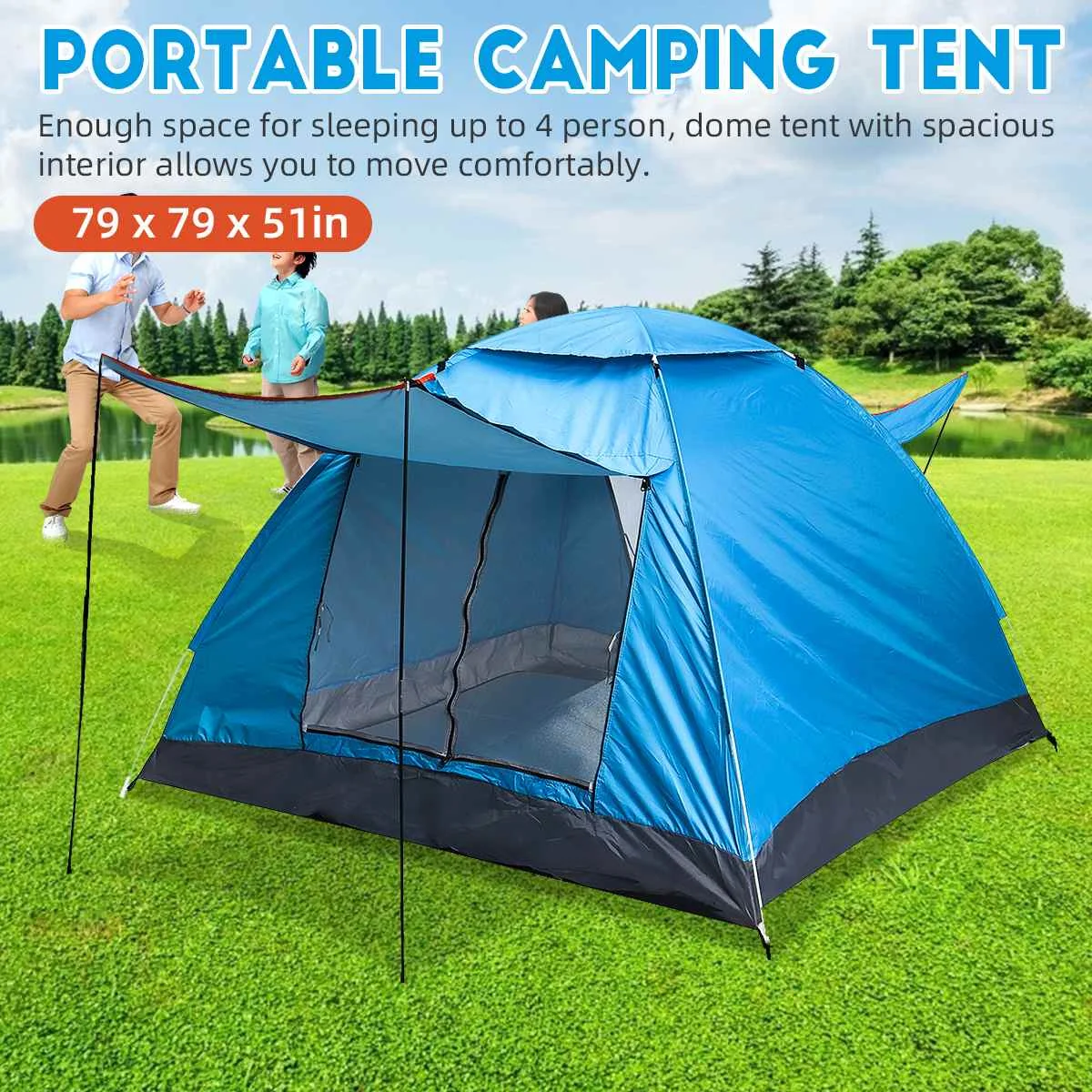 Automatic Tent 3-4 Person Camping Tent Easy Instant Setup Protable Backpacking Rainproof for Sun Shelter Travelling Hiking
Automatic Tent 3-4 Person Camping Tent Easy Instant Setup Protable Backpacking Rainproof for Sun Shelter Travelling Hiking