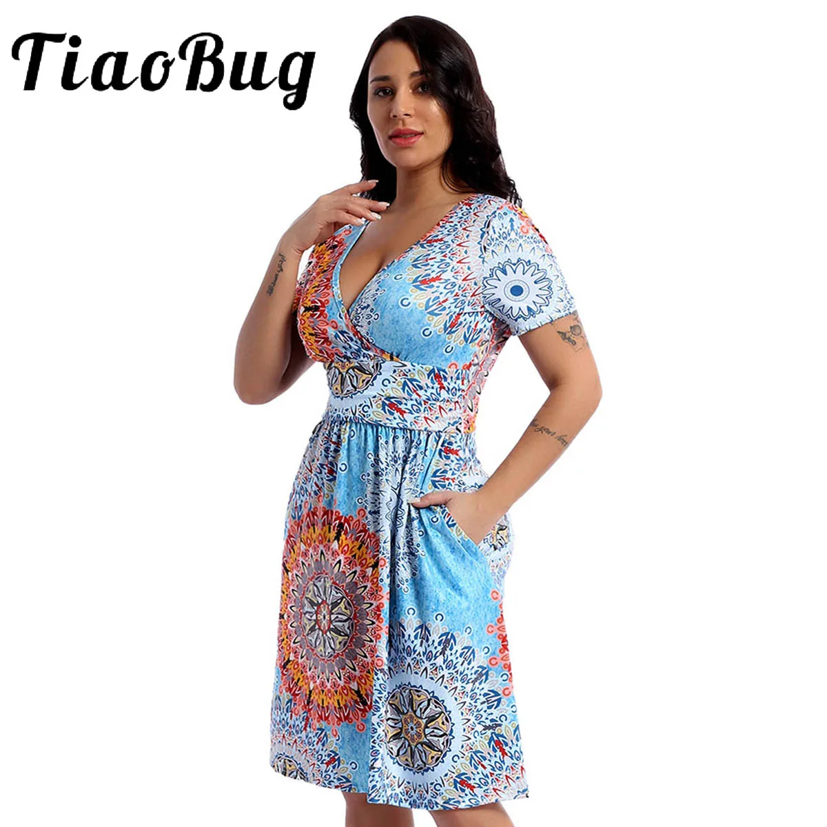 Elegant Women Business Casual Party Midi Dresses with Pockets Female Vintage Floral Print V Neck Short Sleeve Dress Sexy Vestido
Elegant Women Business Casual Party Midi Dresses with Pockets Female Vintage Floral Print V Neck Short Sleeve Dress Sexy Vestido