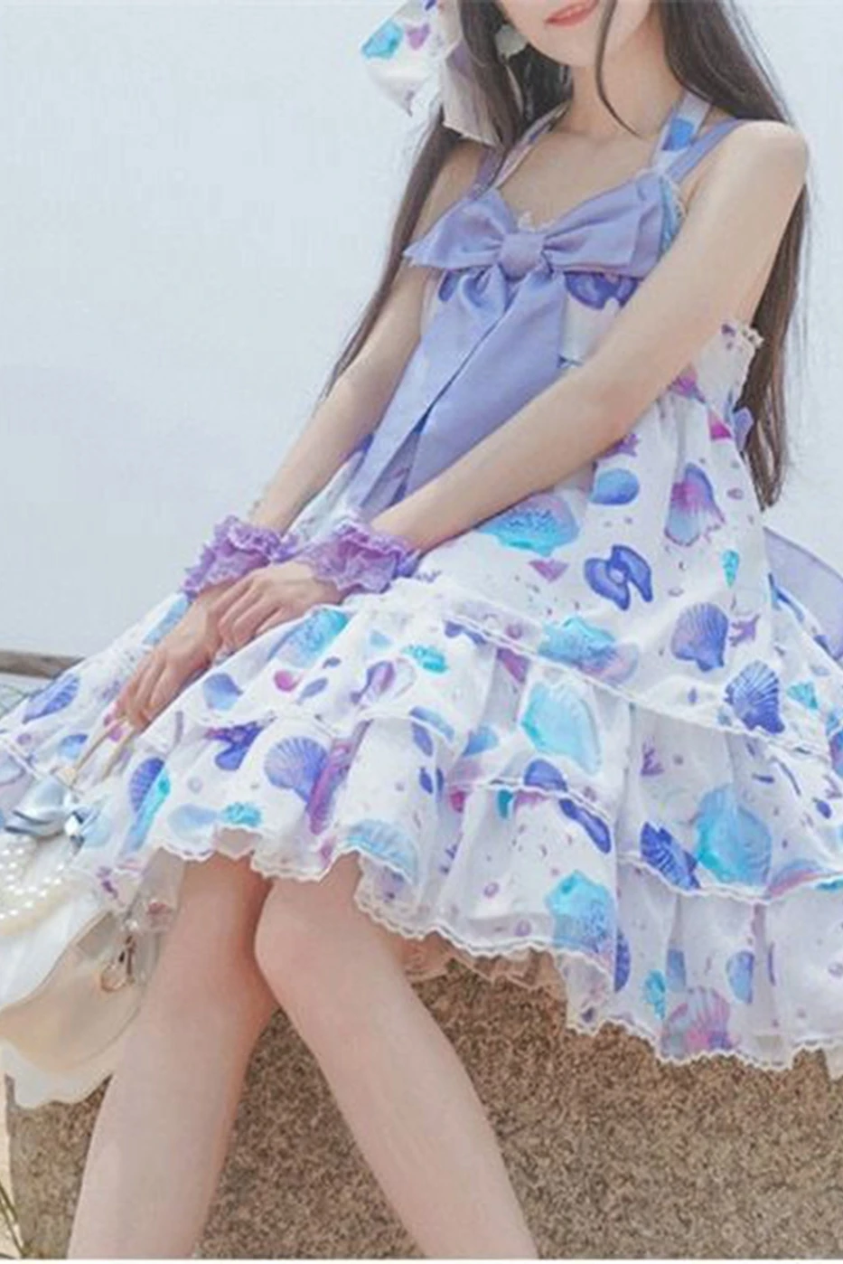 Lolita Japanese Small Fresh JSK Shell Dress Young Girl Sweet Daily Summer Cute Big Bowknot Sleeveless Dress Strap dress Cosplay
Lolita Japanese Small Fresh JSK Shell Dress Young Girl Sweet Daily Summer Cute Big Bowknot Sleeveless Dress Strap dress Cosplay