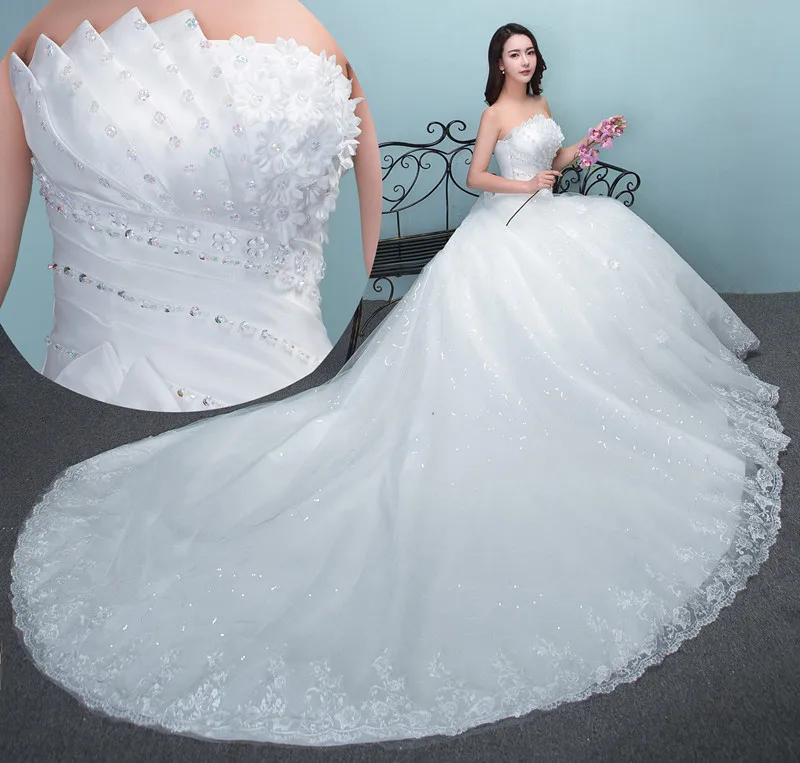 Express foreign trade wedding dress 2019 new bride wedding dress big tail large size wedding dress factory wholesale th52
Express foreign trade wedding dress 2019 new bride wedding dress big tail large size wedding dress factory wholesale th52
