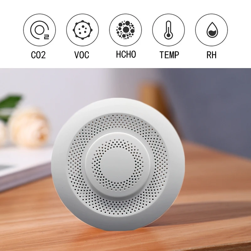 Zigbee WIFI Smart Air Box Formaldehyde VOC Temperature Humidity Sensor Carbon Dioxide Detector CO2 Gas Sensor Tuya App Control
Zigbee WIFI Smart Air Box Formaldehyde VOC Temperature Humidity Sensor Carbon Dioxide Detector CO2 Gas Sensor Tuya App Control