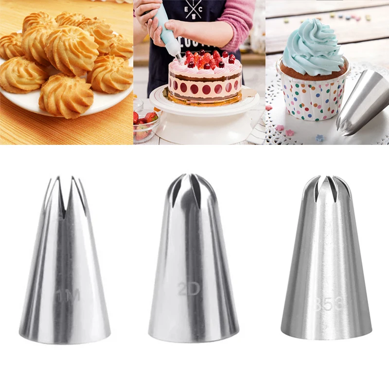 1M# 2D# 853# Pastry Nozzles Stainless Steel Piping Icing Nozzle Cookie Cupcake Pastry Tip Confectionery Cream Nozzle Baking Tool
1M# 2D# 853# Pastry Nozzles Stainless Steel Piping Icing Nozzle Cookie Cupcake Pastry Tip Confectionery Cream Nozzle Baking Tool
