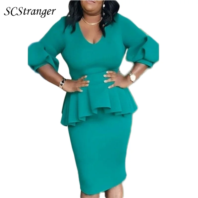 Plus Size Women Dresses Summer 2021 Sexy V Neck Dress Short Sleeve Fashion Ruffled Buttocks Dress One-Step Skirt Robe
Plus Size Women Dresses Summer 2021 Sexy V Neck Dress Short Sleeve Fashion Ruffled Buttocks Dress One-Step Skirt Robe