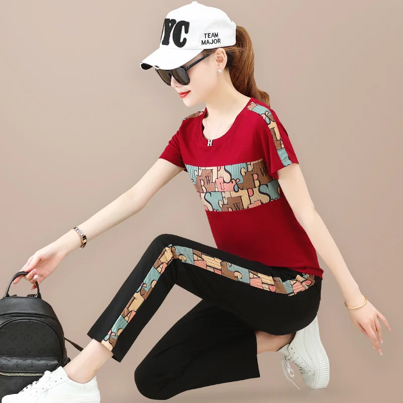 Large Size 4XL 5XL Casual Suit Summer Fashion Printed Two Piece Set Short Sleeve Top Cropped Trousers Clothes Red Blue
Large Size 4XL 5XL Casual Suit Summer Fashion Printed Two Piece Set Short Sleeve Top Cropped Trousers Clothes Red Blue