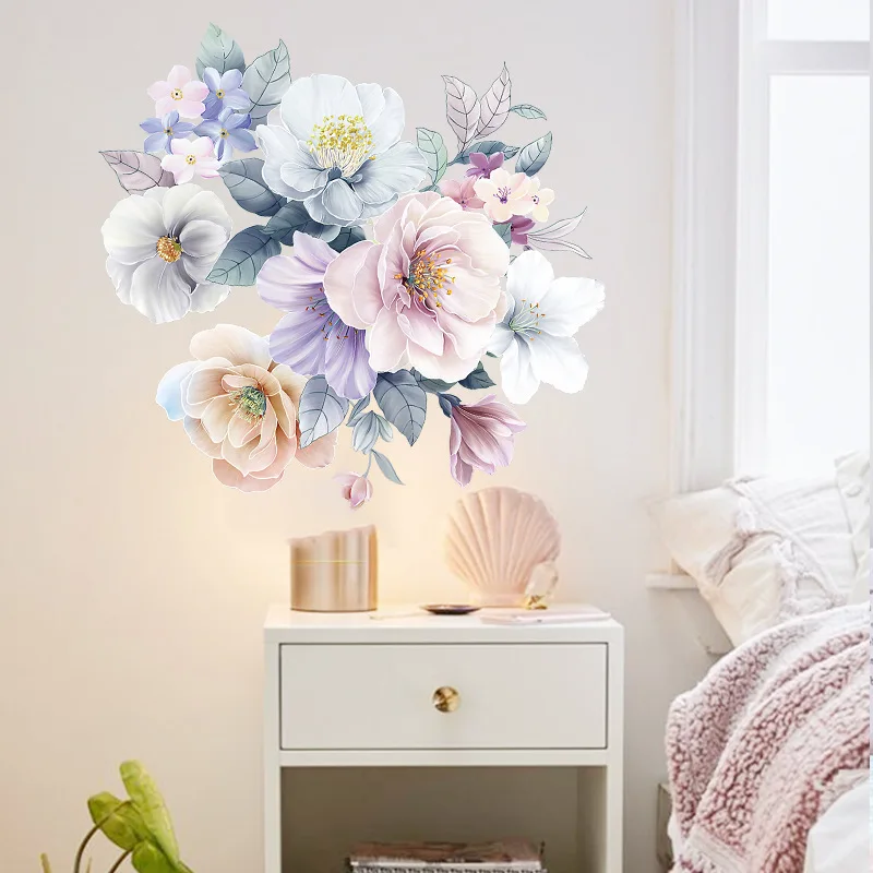 48x50cm Beautiful Watercolor Flower Wall Stickers Romantic Flowers Home Decor for Living Room Decoration DIY Vinyl Wall Decals
48x50cm Beautiful Watercolor Flower Wall Stickers Romantic Flowers Home Decor for Living Room Decoration DIY Vinyl Wall Decals