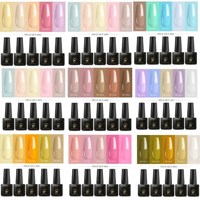 Набор гель-лаков для ногтей Mtssii, 4/5/6 шт., полуперманентный, удаляемый замачиванием, базовое и верхнее покрытие, гибридный лак для ногтей 
Набор гель-лаков для ногтей Mtssii, 4/5/6 шт., полуперманентный, удаляемый замачиванием, базовое и верхнее покрытие, гибридный лак для ногтей
