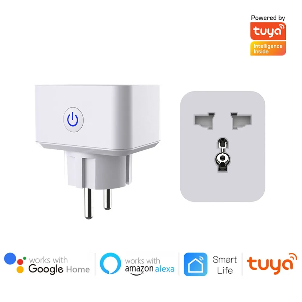 Smart Universal Plug WiFi Socket EU 15A Power Monitor Timing Outlet Tuya SmartLife APP Control Works With Alexa Google Assistant
Smart Universal Plug WiFi Socket EU 15A Power Monitor Timing Outlet Tuya SmartLife APP Control Works With Alexa Google Assistant