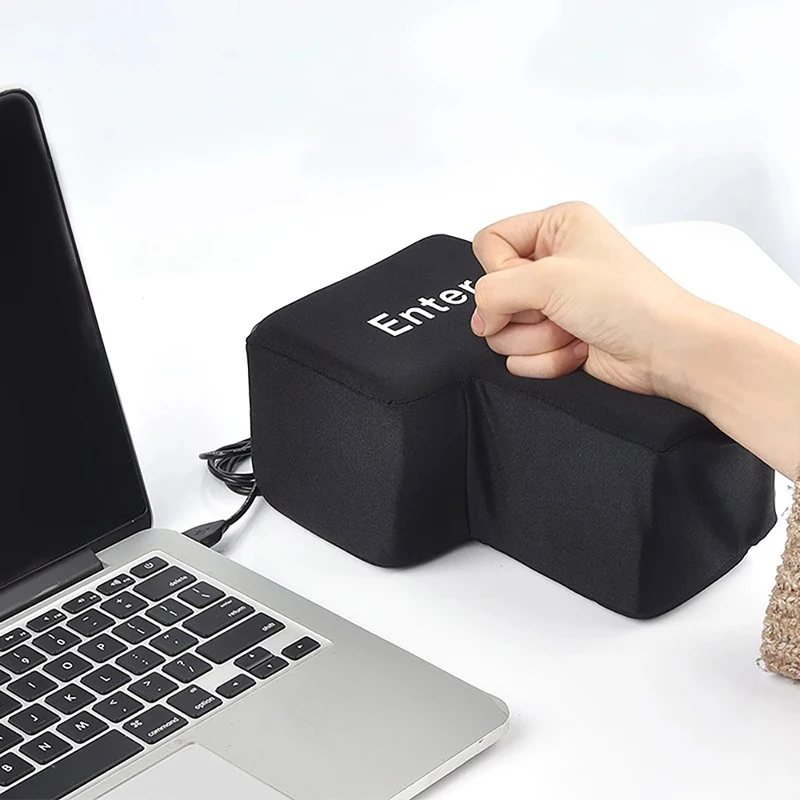 Большая кнопка USB Enter антистресс Подушка сверхразмерная небьющаяся для офиса