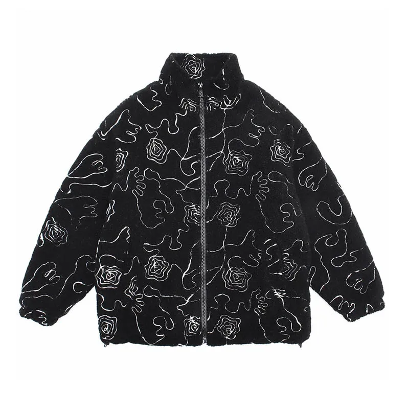 Винтажная куртка в стиле хип-хоп, мужские фланелевые куртки с пушистыми розами и граффити, хлопковое флисовое повседневное пальто в стиле Х... 
Винтажная куртка в стиле хип-хоп, мужские фланелевые куртки с пушистыми розами и граффити, хлопковое флисовое повседневное пальто в стиле Х...