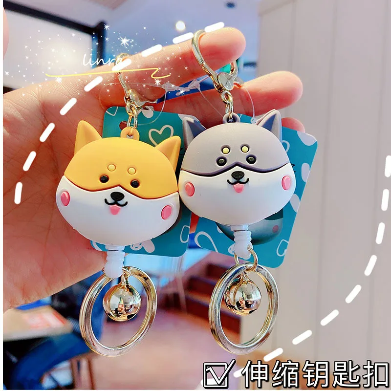 Extendable Keychain Rope Shiba Inu Bun Cartoon Lovely Creative Bag Key Ring Pendant Lovers Nylon Rope Button Gift Doll Keychains
Extendable Keychain Rope Shiba Inu Bun Cartoon Lovely Creative Bag Key Ring Pendant Lovers Nylon Rope Button Gift Doll Keychains