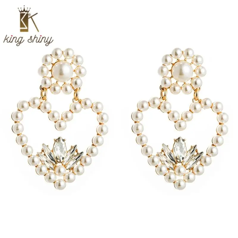 Vintage Hollow Heart Statement Dangle Earring Elegant Simulated Pearl Crystal Drop Earring Bridal Wedding Party Brincos Jewelry
Vintage Hollow Heart Statement Dangle Earring Elegant Simulated Pearl Crystal Drop Earring Bridal Wedding Party Brincos Jewelry