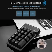 Numeric Keypad Wireless 2.4G Digital Keyboards 19Key Num Pad Portable Mini Digital Keyboards for Laptop Notebook Tablets Keypads