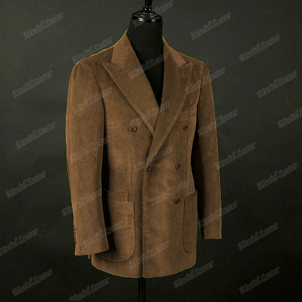 Costume Homme Corduroy Brown Formal Suit Jackets Mens Blazer Custom Made Double Breasted Outwear Male Clothing Overcoat 2021
Costume Homme Corduroy Brown Formal Suit Jackets Mens Blazer Custom Made Double Breasted Outwear Male Clothing Overcoat 2021