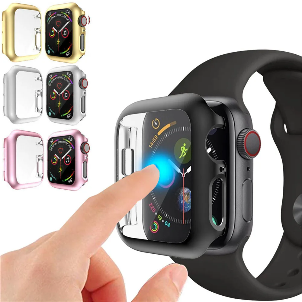 Защитный чехол из поликарбоната для часов Apple Watch Series 4 5 прозрачная пластиковая