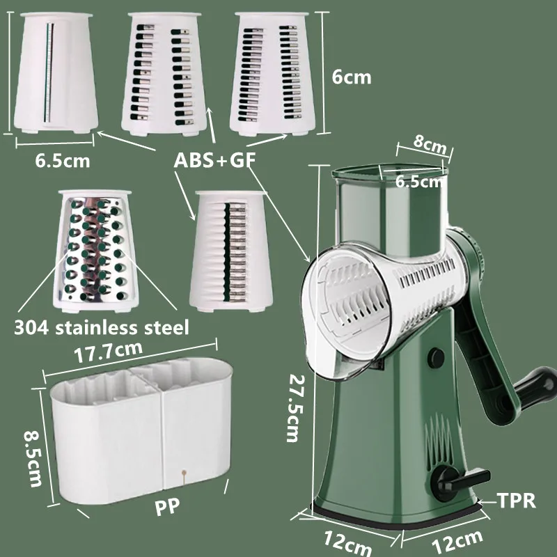 Newest Vegetable Cutter Slicer Multifunctional Manual 5 Set Blades Potato Carrot Slicing Thick Wire Wavy Grinding Garlic Cheese
Newest Vegetable Cutter Slicer Multifunctional Manual 5 Set Blades Potato Carrot Slicing Thick Wire Wavy Grinding Garlic Cheese