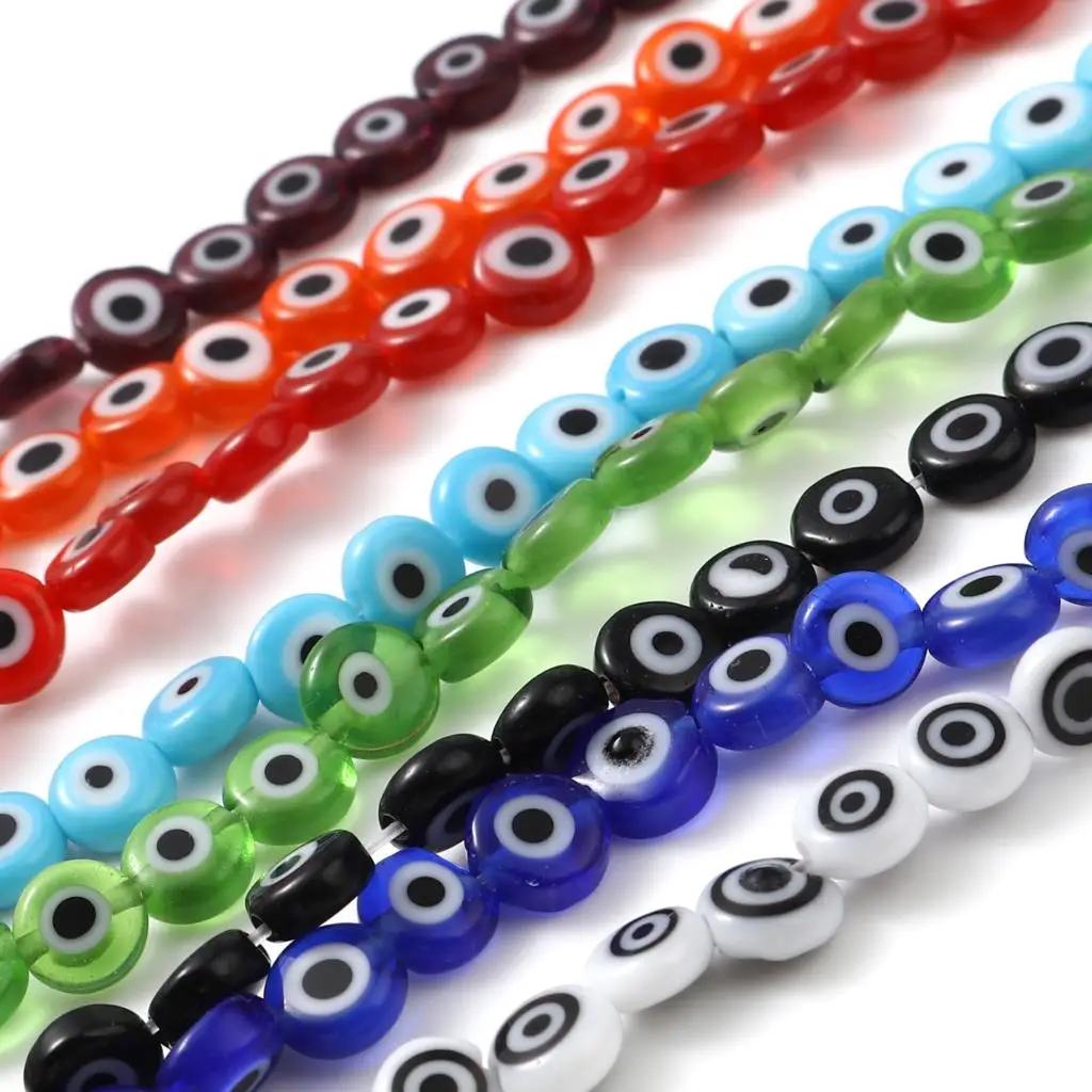 6mm Lampwork Glass Religious Millefiori Beads Flat Round Multicolor Eye Loose Beads DIY Jewelry 1Strand (Approx 65 PCs/Strand) 
6mm Lampwork Glass Religious Millefiori Beads Flat Round Multicolor Eye Loose Beads DIY Jewelry 1Strand (Approx 65 PCs/Strand)