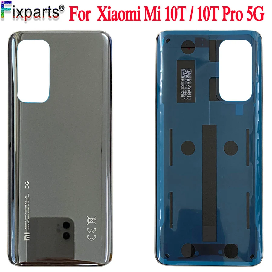Оригинальный Для xiao Mi 10T Pro 5G задней крышки батарейного отсека стеклянная задняя
