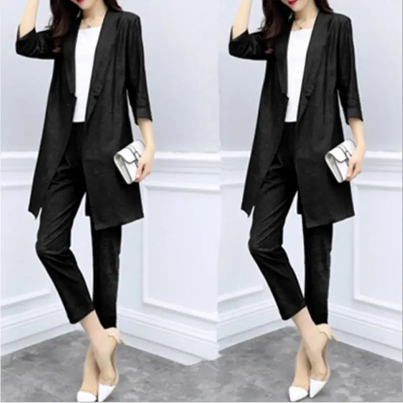 Casual Women Outfits Summer 2020 Turn-down Collar Cotton Linen Long Cardigan and Pants Set 2 Pieces
Casual Women Outfits Summer 2020 Turn-down Collar Cotton Linen Long Cardigan and Pants Set 2 Pieces