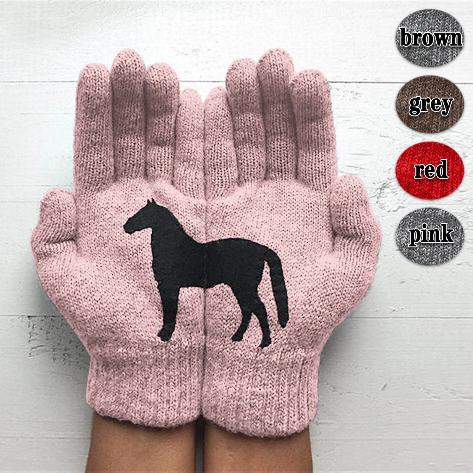 2020 Animal Horse Printed Knitted Full Finger Wrist Gloves Women Girls Winter Warm Riding Cycling Gloves Mittens Cheap
2020 Animal Horse Printed Knitted Full Finger Wrist Gloves Women Girls Winter Warm Riding Cycling Gloves Mittens Cheap