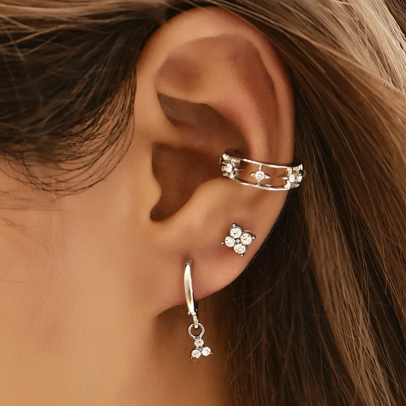 2021Vintage Fashion Silver Color Crystal Star Clip Earring For Women Ear Cuff Girls Jewerly Gifts Wholesale E05
2021Vintage Fashion Silver Color Crystal Star Clip Earring For Women Ear Cuff Girls Jewerly Gifts Wholesale E05