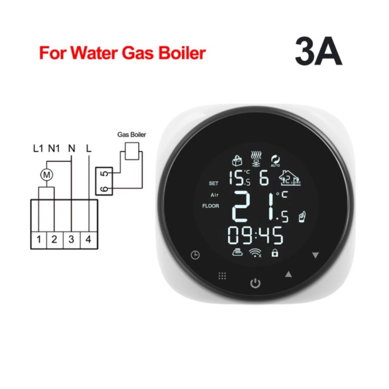 CAILUE WiFi Smart Thermostat Electric Floor Heating 16A Temperature Controller For Water Gas Boiler Touch Screen Thermostat
CAILUE WiFi Smart Thermostat Electric Floor Heating 16A Temperature Controller For Water Gas Boiler Touch Screen Thermostat