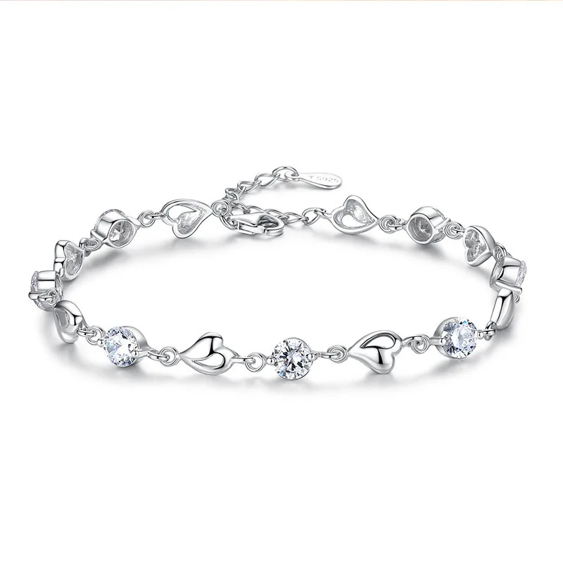 Silver Color Zircon Love Tiny Little Heart Bracelets For Women Simplicity Wedding Jewelry Birthday Gift
Silver Color Zircon Love Tiny Little Heart Bracelets For Women Simplicity Wedding Jewelry Birthday Gift