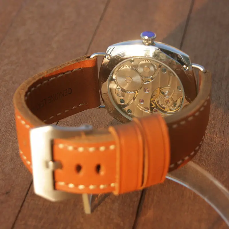46mm Manually Wound Mechanical Watches 0249 Seagull ST36 Movment Mineral Glass Brown Leather Stainless Steel Military Wristwatch
46mm Manually Wound Mechanical Watches 0249 Seagull ST36 Movment Mineral Glass Brown Leather Stainless Steel Military Wristwatch