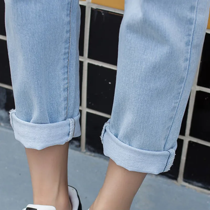 LIBERJOG Spring Harem Women Jeans Loose Slim Pants Summer Elastic High Waist Ankle-length Denim Straight Lady Casual Pants
LIBERJOG Spring Harem Women Jeans Loose Slim Pants Summer Elastic High Waist Ankle-length Denim Straight Lady Casual Pants