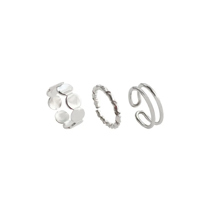 Net celebrity three-piece ring with the same design twist sequins new fashion temperament index finger ring
Net celebrity three-piece ring with the same design twist sequins new fashion temperament index finger ring