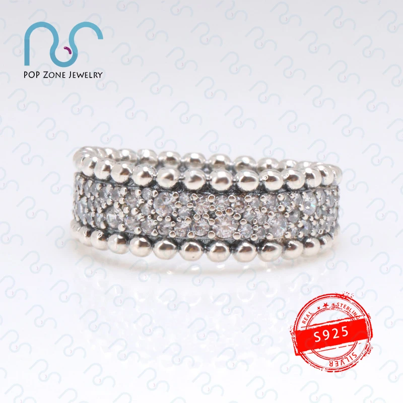 S925 Sterling Silver Rings Brand Original Pan Beaded Pav Band Ring Charm Luxury Fashion Women Ring Jewelry Gift
S925 Sterling Silver Rings Brand Original Pan Beaded Pav Band Ring Charm Luxury Fashion Women Ring Jewelry Gift