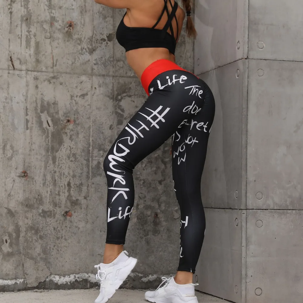 Letter Printed Women Sport Leggings High Waisted Push Up Yoga Pants Woman Gym Fitness Running Tights Running Legins
Letter Printed Women Sport Leggings High Waisted Push Up Yoga Pants Woman Gym Fitness Running Tights Running Legins