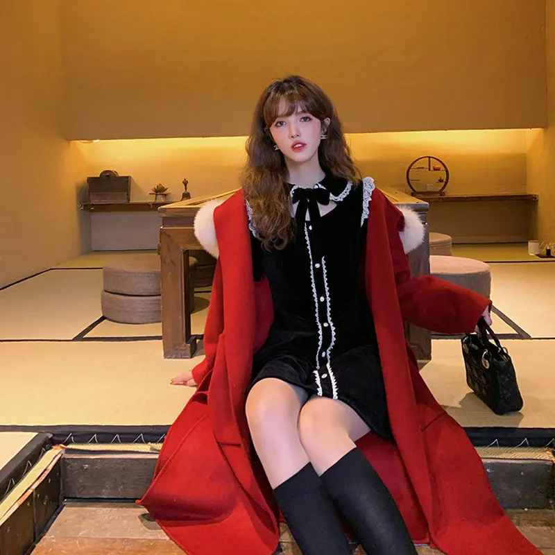 Female Long Sleeve Lace Bow One Piece Dress French Vintage Mini Dress Korean 2021 Spring Women Fashion Evening Party Black Dress
Female Long Sleeve Lace Bow One Piece Dress French Vintage Mini Dress Korean 2021 Spring Women Fashion Evening Party Black Dress