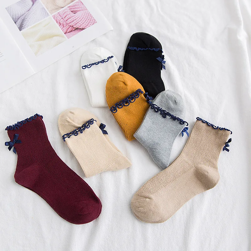 Spring Summer Stringy Selvedge Kawaii Socks Women with Bowknot Candy Color Woman Socks Cotton Calcetines Meias B0031
Spring Summer Stringy Selvedge Kawaii Socks Women with Bowknot Candy Color Woman Socks Cotton Calcetines Meias B0031