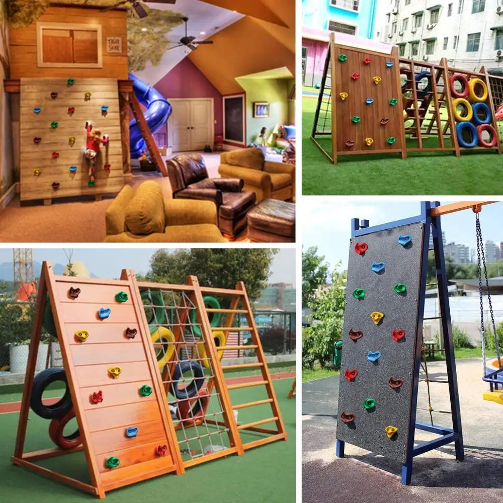 Rock Climbing Holds Set with Mounting Screws and Hardware for DIY Kids Indoor and Outdoor Play Set Use
Rock Climbing Holds Set with Mounting Screws and Hardware for DIY Kids Indoor and Outdoor Play Set Use