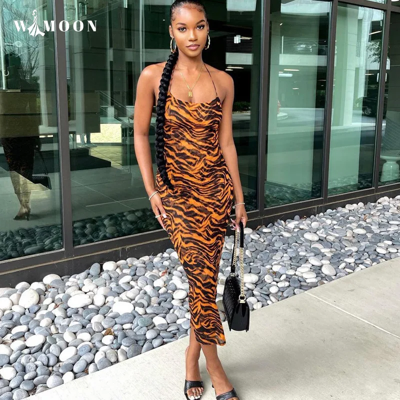 Halter Neck Backless Tie Dye Tiger Stripe Print Bandage Long Dress Women 2022 Summer Sexy Bodycon Party Evening Maxi Dresses
Halter Neck Backless Tie Dye Tiger Stripe Print Bandage Long Dress Women 2022 Summer Sexy Bodycon Party Evening Maxi Dresses