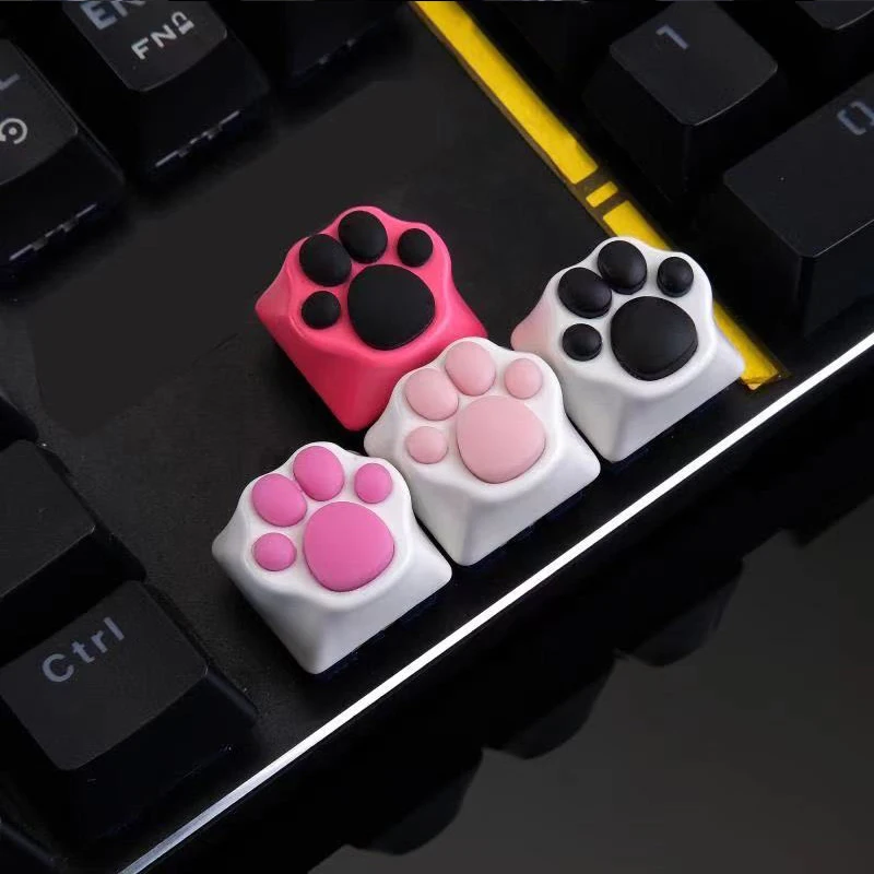 Mechanical Keyboard Keycaps Silicone Soft Cushion Aluminum Alloy Cat Claw Keycap Customized Cat Paws Pad Keyboard KeyCaps
Mechanical Keyboard Keycaps Silicone Soft Cushion Aluminum Alloy Cat Claw Keycap Customized Cat Paws Pad Keyboard KeyCaps