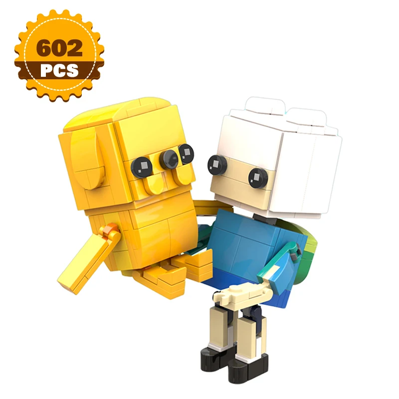 

Moc Adventure Timeed Figure Finn & Jake Brickheadz Building Block Set Dog and Friend Fantasy Movie Model Bricks Children Toys